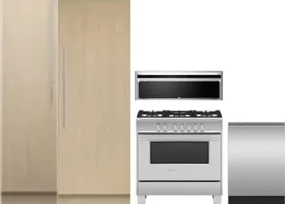 5 Piece Package Includes Refrigerator, Freezer, Range, Hood And Dishwasher
